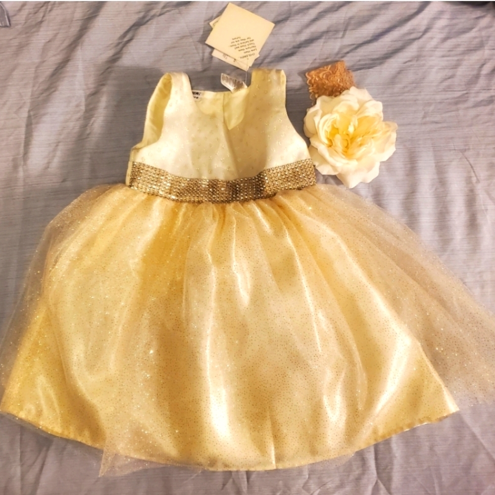 B2G1F Blueberi Boulevard 3T Todder Dress With Headband NWT